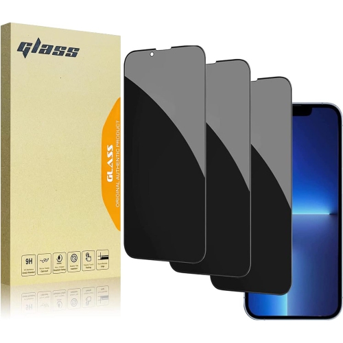 [3 Pack] Privacy Screen Protector for iPhone 13, Full Cover Anti-Spy Screen Protector Tempered Glass Film [6.1
