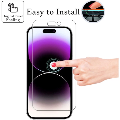 iPhone 14 Pro Max Screen Protectors, 9H Tempered Glass Film for iPhone 14 Pro Max Anti-Scratch