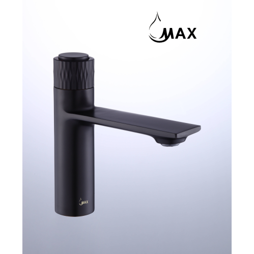 MAX Faucets Punch Knob Bathroom Faucet Matte Black Finish