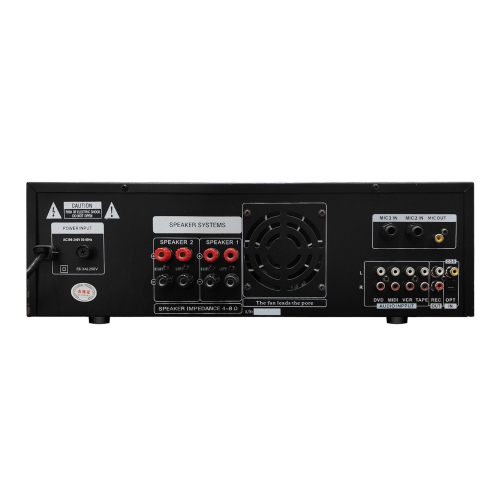 Singpack AV2500 Professional High-Power Karaoke and Home Audio Amplifier, with built-in Mixer and