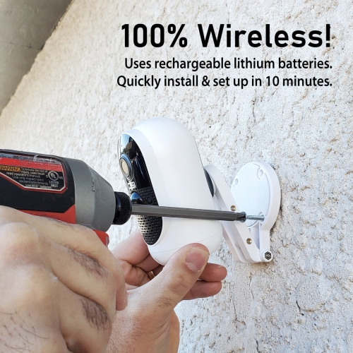 Open Box - OSI Wire-Free 1080p WiFi Battery Camera w/ Solar Panel