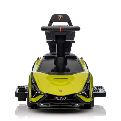KidsVIP Kids Ride On Lamborghini Sian Push Car - Fun Riding Toy for Kids and Toddlers with Lights, Music Player and Detachable Parent Push Handle
