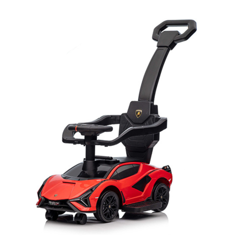KidsVIP Kids Ride On Lamborghini Sian Push Car - Fun Riding Toy for Kids and Toddlers with Lights, Music Player and Detachable Parent Push Handle