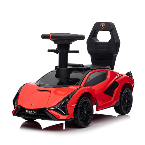 KidsVIP Kids Ride On Lamborghini Sian Push Car - Fun Riding Toy for Kids and Toddlers with Lights, Music Player and Detachable Parent Push Handle