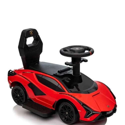 KidsVIP Kids Ride On Lamborghini Sian Push Car - Fun Riding Toy for Kids and Toddlers with Lights, Music Player and Detachable Parent Push Handle