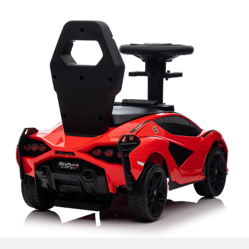KidsVIP Kids Ride On Lamborghini Sian Push Car - Fun Riding Toy for Kids and Toddlers with Lights, Music Player and Detachable Parent Push Handle
