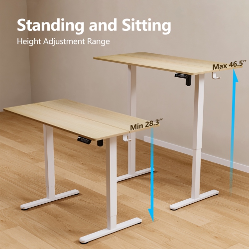 IMGadgets Standing Electric Adjustable Desk with Table Top 47” x 24” | Height Adjustable Desk for Work and Home | 3-Memory Settings, Min Height 28.3"
