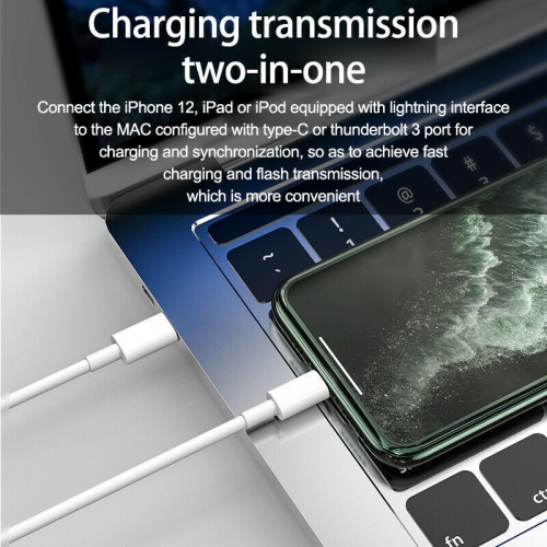 Chargeur rapide 20 W de iPhone, Bloc mural USB de type C Adaptateur  cubique compatible avec Apple iPhone 15, 14, 13, 12, 11 Pro Max, XR, XS,  iPad avec câble de chargement