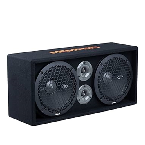 MEMPHIS AUDIO SRXPE10D4F MEMFUEGO BOX WITH DUAL 10” 2WAY FULL RANGE LOADED ENCLOSURE