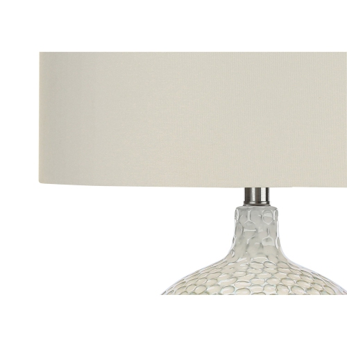 Monarch Specialties I 9607 - Lighting, 28"H, Table Lamp, Cream Ceramic, Ivory / Cream Shade, Contemporary