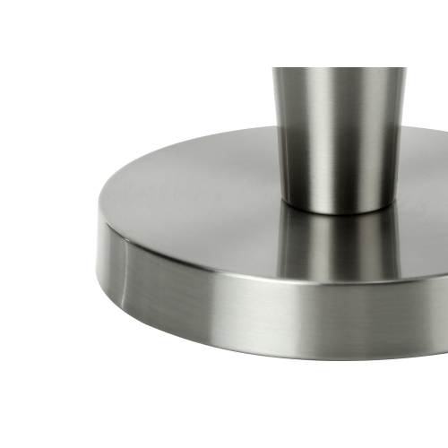 Monarch Specialties I 9642 - Lighting, Set Of 2, 24""H, Table Lamp, Usb Port Included, Nickel Metal, Grey Shade, Contemporary