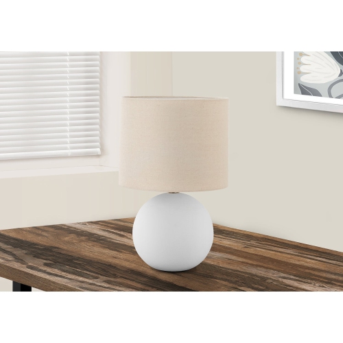 MONARCH SPECIALTIES  I 9632 - Lighting, 16"h, Table Lamp, Cream Shade, Cream Ceramic, Contemporary