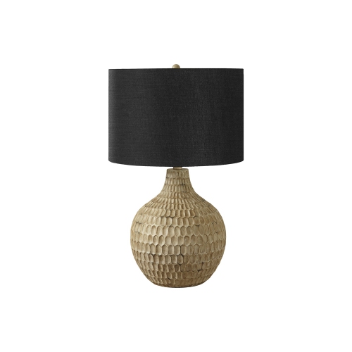 Monarch Specialties – Lampe de table I 9606, éclairage, 25 haut., abat-jour noir, résine brune, contemporain