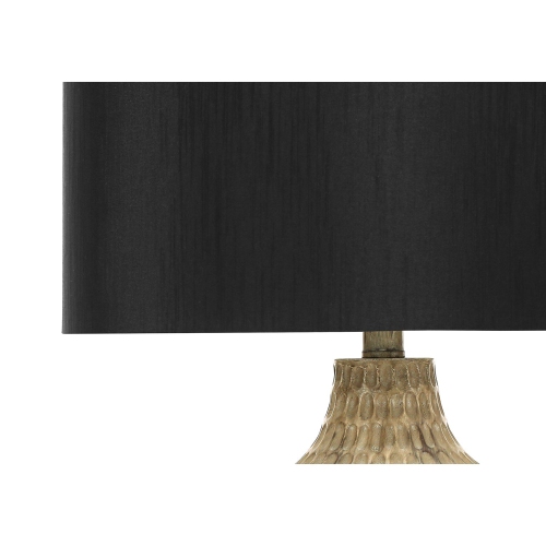 Monarch Specialties – Lampe de table I 9606, éclairage, 25 haut., abat-jour noir, résine brune, contemporain