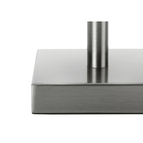 Monarch Specialties I 9649 - Lighting, Set Of 2, 17"H, Table Lamp, Usb Port Included, Nickel Metal, Ivory / Cream Shade, Contemporary