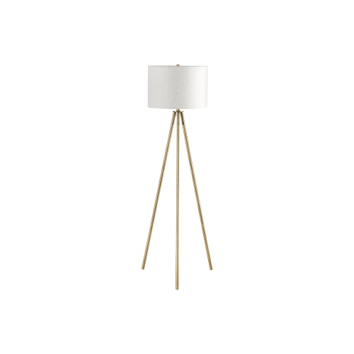 Monarch Specialties I 9736 - Lighting, 63"H, Floor Lamp, Brass Metal, Ivory / Cream Shade, Contemporary