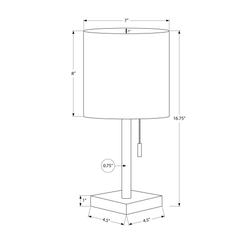 Monarch Specialties I 9650 - Lighting, Set Of 2, 17"H, Table Lamp, Usb Port Included, Black Metal, Beige Shade, Contemporary
