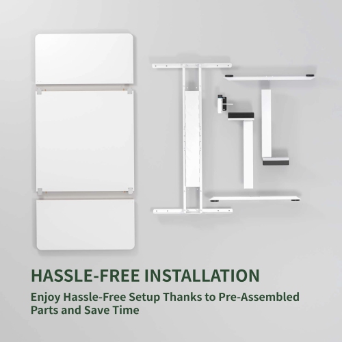 Wenhome Dual Motor Standing Desk, Rise desk, 70.8”x31.5” Large Desktop Included, Anti-collision- White, 5-year Warranty, Free Shipping