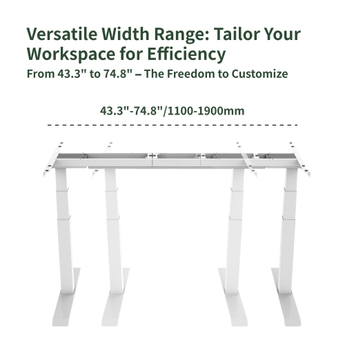Wenhome Dual Motor Standing Desk, Rise desk, 70.8”x31.5” Large Desktop Included, Anti-collision- White, 5-year Warranty, Free Shipping