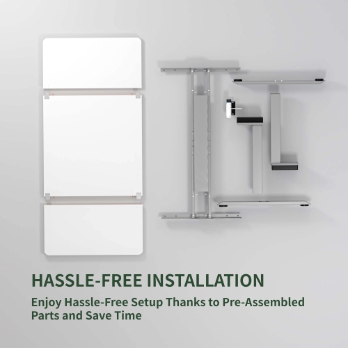 Wenhome Dual Motor Standing Desk, Rise desk, 70.8”x31.5” Large Desktop Included, Anti-collision- Silver, 5-year Warranty, Free Shipping