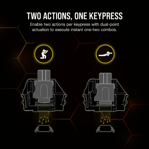 CORSAIR K70 MAX RGB Magnetic-Mechanical Gaming Keyboard CORSAIR MGX, Adjustable Actuation, Rapid Trigger, Steel Gray