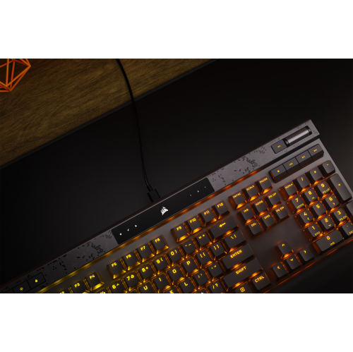 CORSAIR K70 MAX RGB Magnetic-Mechanical Gaming Keyboard CORSAIR MGX, Adjustable Actuation, Rapid Trigger, Steel Gray