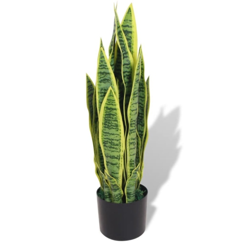 VIDAXL  Artificial Sansevieria Plant With Pot 25.6" Green