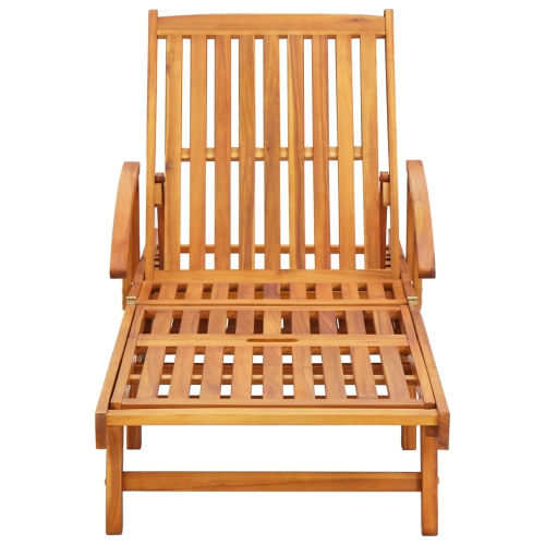 vidaXL Sun Loungers 2 pcs with Cushions Solid Acacia Wood