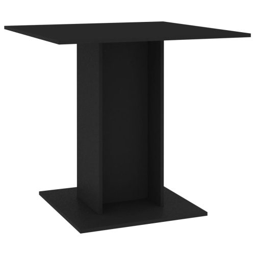 vidaXL Dining Table Black 31.5"x31.5"x29.5" Chipboard