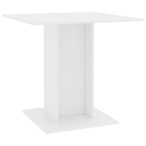 VIDAXL  Dining Table 80X80X75 Cm Engineered Wood In White
