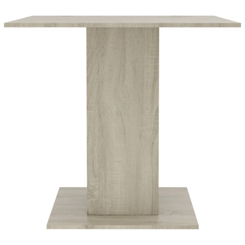 vidaXL Dining Table White and Sonoma Oak 31.5"x31.5"x29.5" Chipboard