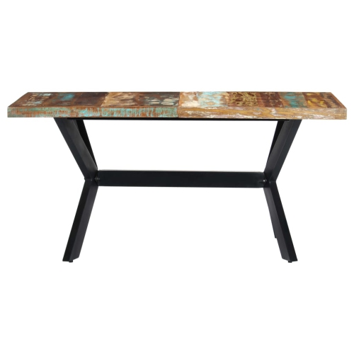 vidaXL Dining Table 63"x31.5"x29.5" Solid Reclaimed Wood