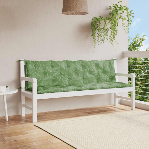 vidaXL Indoor/Outdoor Bench Cushions 2 pcs, Water-Repellent, Lead Pattern 70.9"x19.7"x2.8"