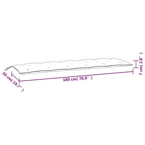 vidaXL Indoor/Outdoor Bench Cushions 2 pcs, Water-Repellent, Lead Pattern 70.9"x19.7"x2.8"