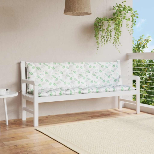 vidaXL Indoor/Outdoor Bench Cushions 2 pcs, Water-Repellent, Lead Pattern 70.9"x19.7"x2.8"