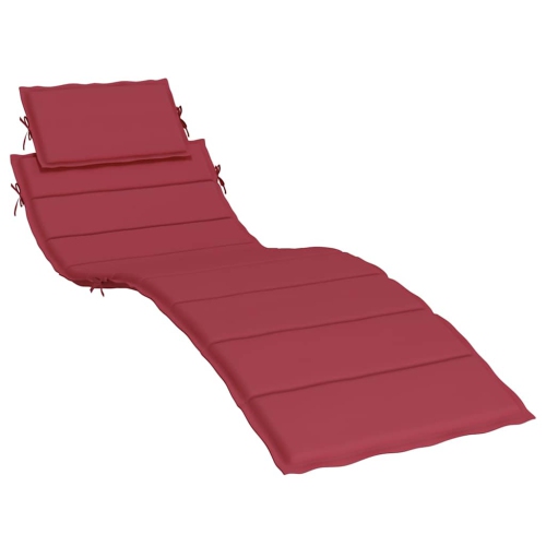 Coussin de chaise longue vidaXL en tissu Oxford 186 x 58 x 4&nbsp;cm rouge vin