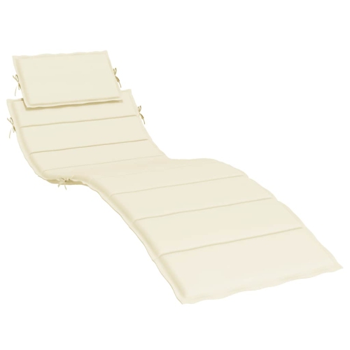 vidaXL Sun Lounger Cushion Cream 186x58x4cm Oxford Fabric