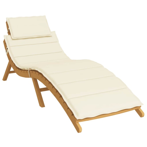 vidaXL Sun Lounger Cushion Cream 186x58x4cm Oxford Fabric