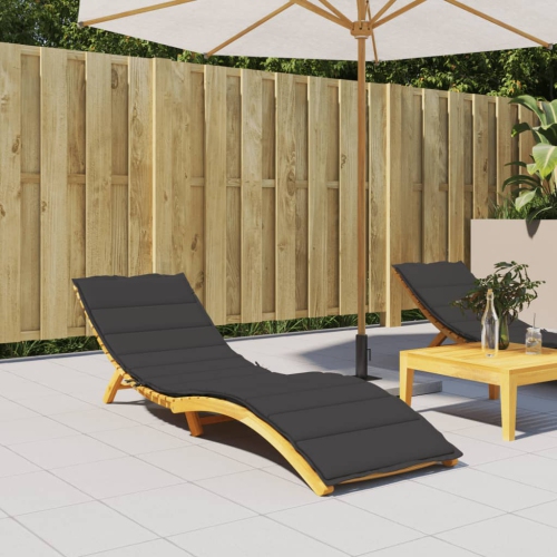 vidaXL Sun Lounger Cushion Black 200x70x3cm Oxford Fabric