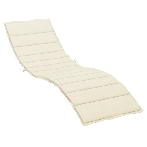 vidaXL Sun Lounger Cushion Cream 200x60x3cm Oxford Fabric