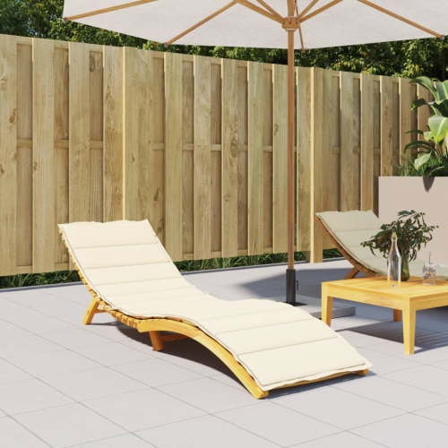 vidaXL Sun Lounger Cushion Cream 200x60x3cm Oxford Fabric