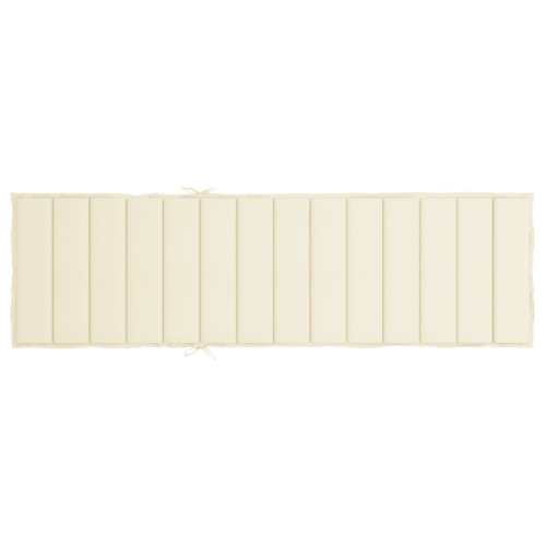 vidaXL Sun Lounger Cushion Cream 200x70x3cm Oxford Fabric