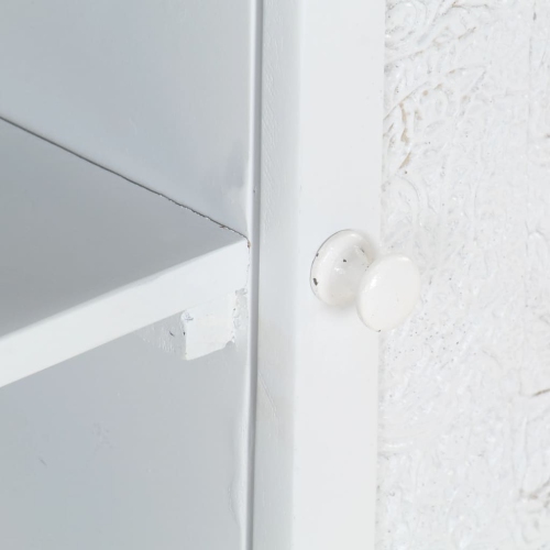 vidaXL TV Cabinet White 45.3"x11.8"x18.1" Solid Mango Wood