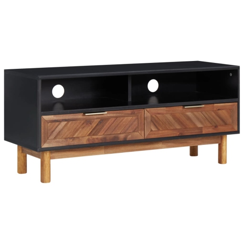 vidaXL TV Cabinet 39.4"x13.8"x17.7" Solid Acacia Wood and MDF