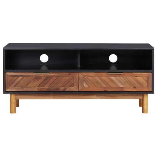 vidaXL TV Cabinet 39.4"x13.8"x17.7" Solid Acacia Wood and MDF
