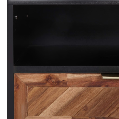 vidaXL TV Cabinet 39.4"x13.8"x17.7" Solid Acacia Wood and MDF