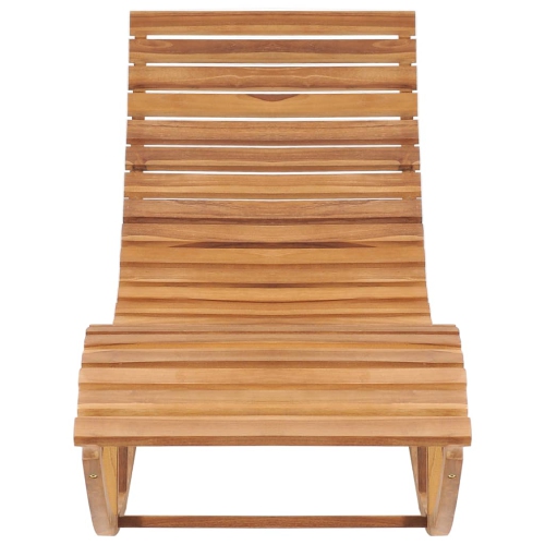 vidaXL Rocking Sun Lounger with Cushion Solid Teak Wood