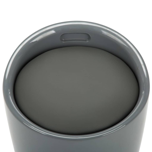 Tabouret de rangement en similicuir gris vidaXL