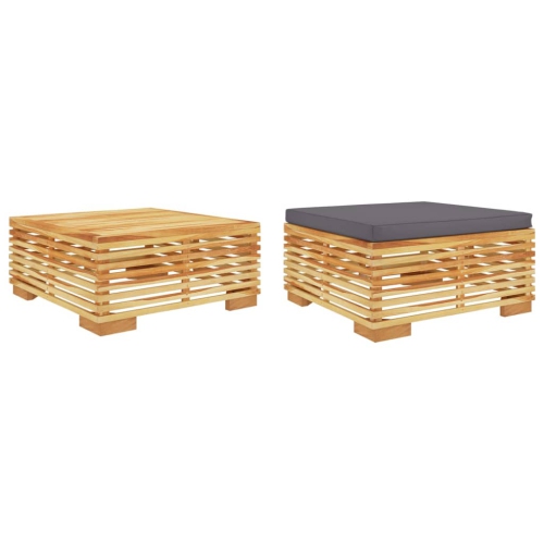 VIDAXL  2 Piece Garden Lounge Set Solid Wood Teak