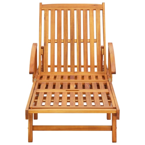 vidaXL Sun Loungers 2 pcs with Cushions Solid Acacia Wood